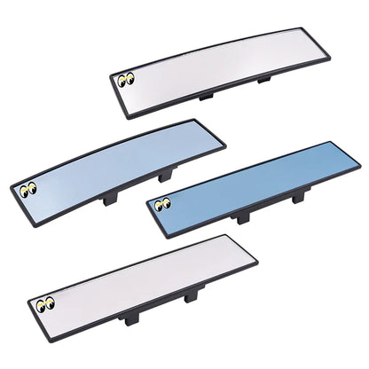 JDM Panoramic 300mm Rearview Mirror - Broadway Style Wide Angle Mooneyes Yellow Car Interior Mirror