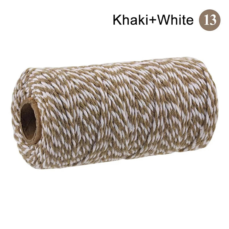 2mm 100M Macrame Cotton Cord – Twine Thread for DIY Crafts, Wall Hangings, Bohemian Wedding & Home Decor