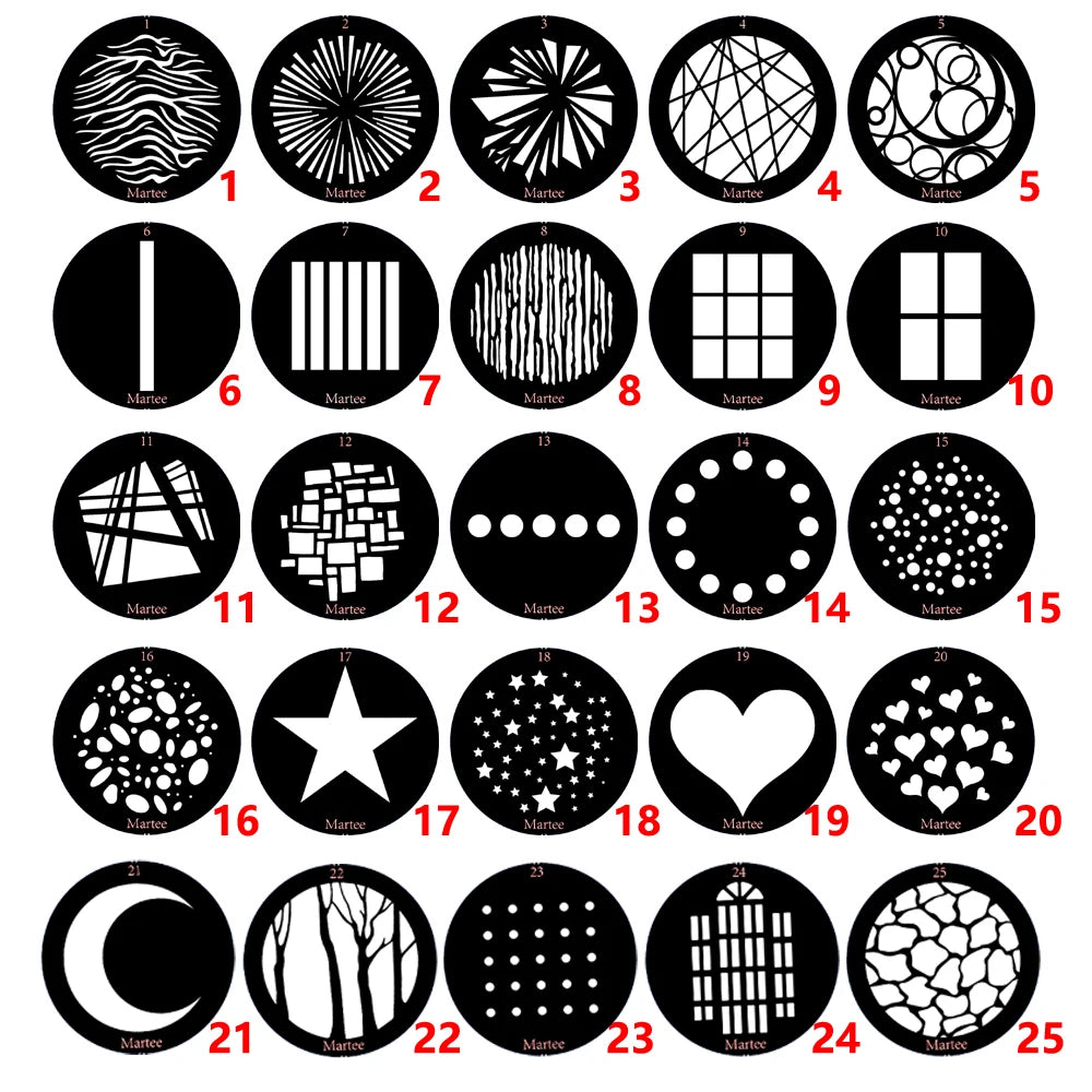 27mm Gobo Pattern Light - 22mm Creative Small Projection Auxiliary Scene Lighting Accessory