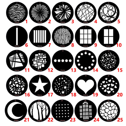 27mm Gobo Pattern Light - 22mm Creative Small Projection Auxiliary Scene Lighting Accessory