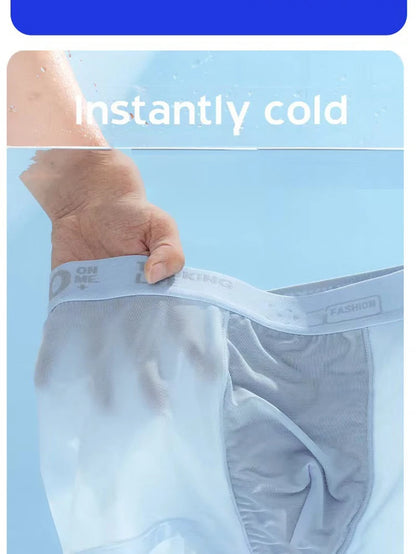 Men's Ice Silk Graphene Boxer Briefs – Breathable, Ultra-Thin, Comfortable Trunks Underwear