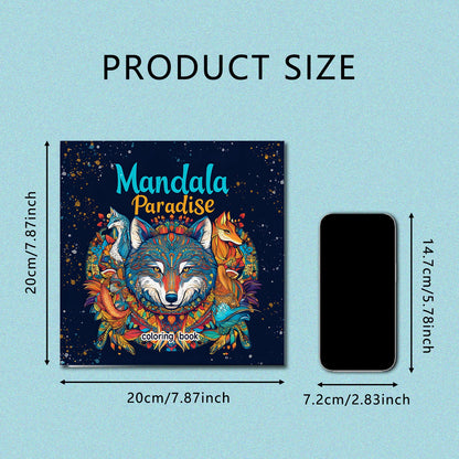 24-Page Mandala Animals Coloring Book - Creative Art & Stress Relief Activity Book for Adults, Gifts & Parties