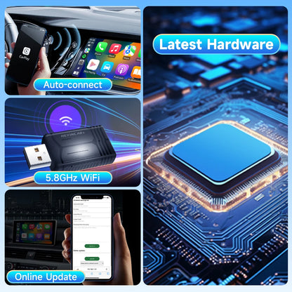 2025 HEYINCAR 2-in-1 Wireless Android Auto & CarPlay Adapter – Plug and Play for Kia, Volvo, Audi, MG, VW, Hyundai, Jeep