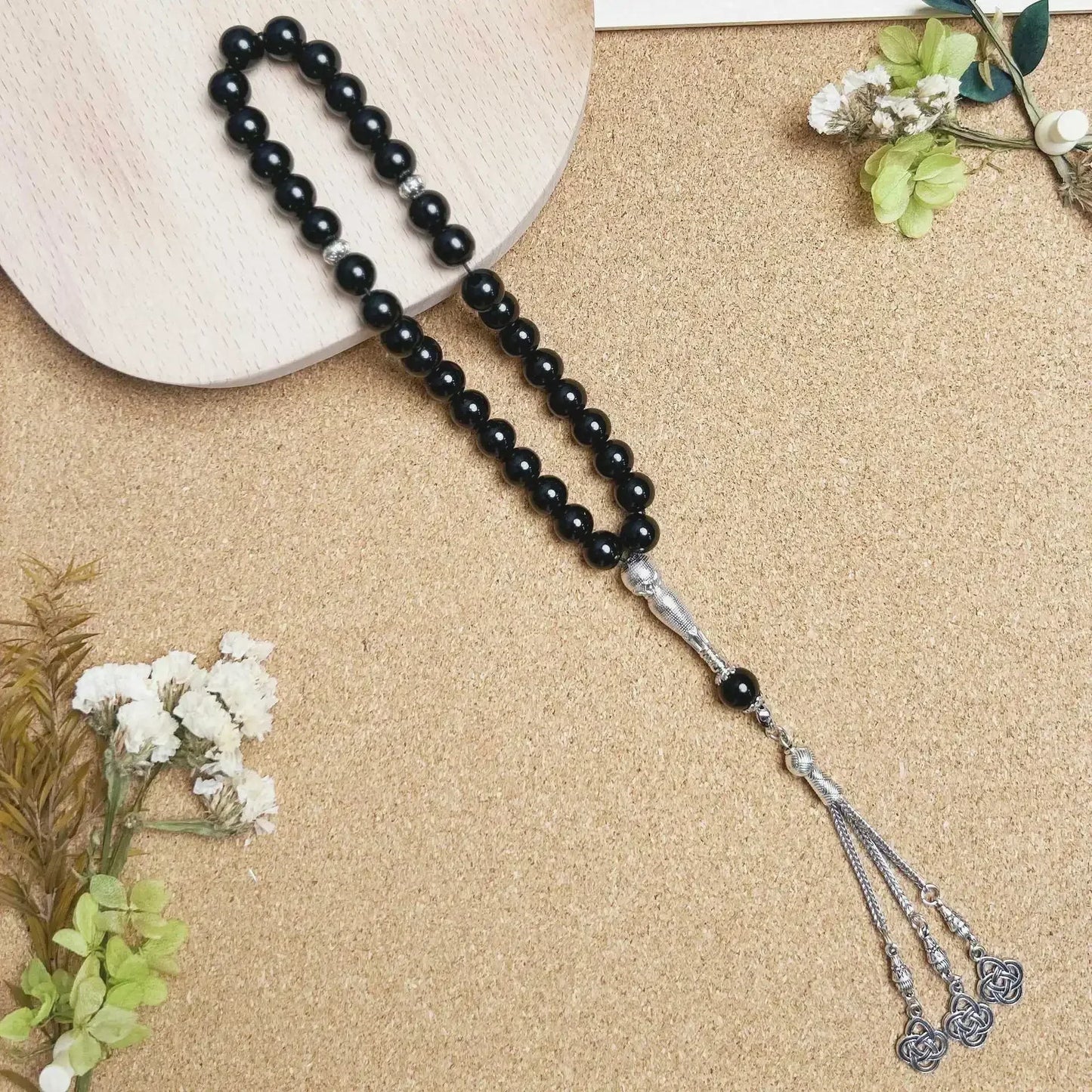 10mm 33pcs Glass Tassel Islamic Rosary Bracelet – Turkish Muslim Tasbih Prayer Beads Jewelry for Women Allah Mohammed Spiritual Gift