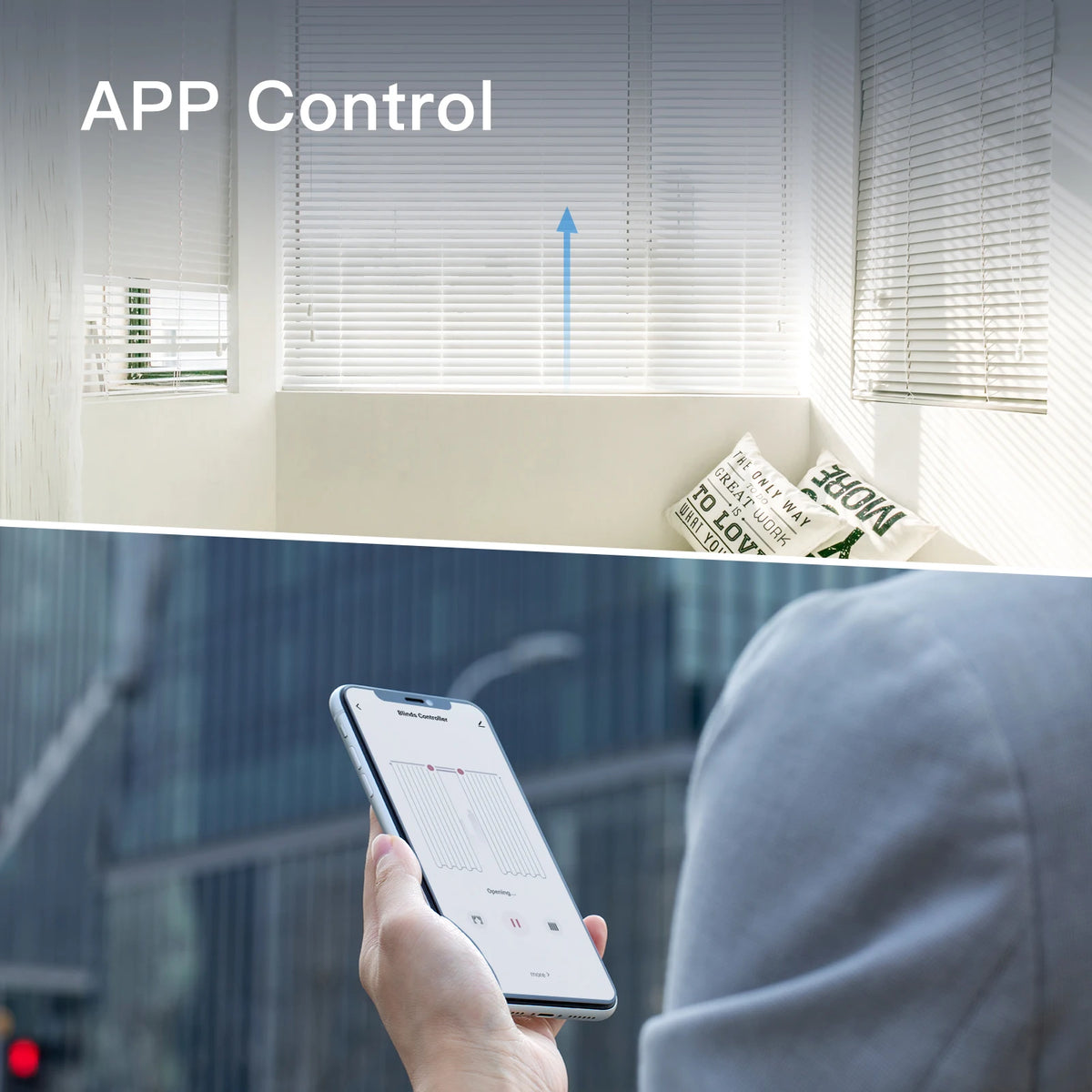 MOES Tuya WiFi Smart Motor for Roller Blinds - Electric Chain Drive with RF Remote and Smart Life App Compatibility - Works with Alexa/Google