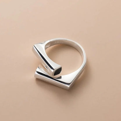 925 Sterling Silver Open Ring - Simple Vintage Handmade Finger Jewelry for Women, Party & Everyday Wear