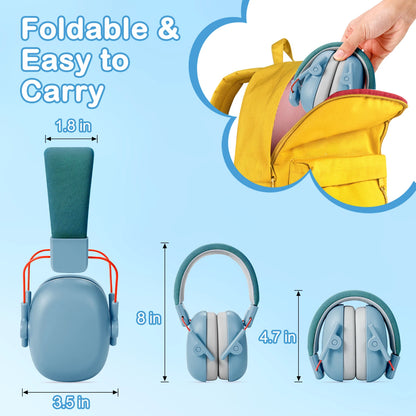 Adjustable Kids Noise Reduction Earmuffs – Baby Ear Protection with 25dB NRR Safety Muffs