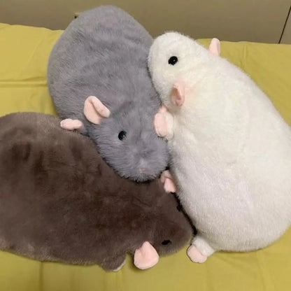 Cute Mouse Plush Doll 35/50cm - Cartoon Flower Branch Rat Stuffed Animal Birthday Gift