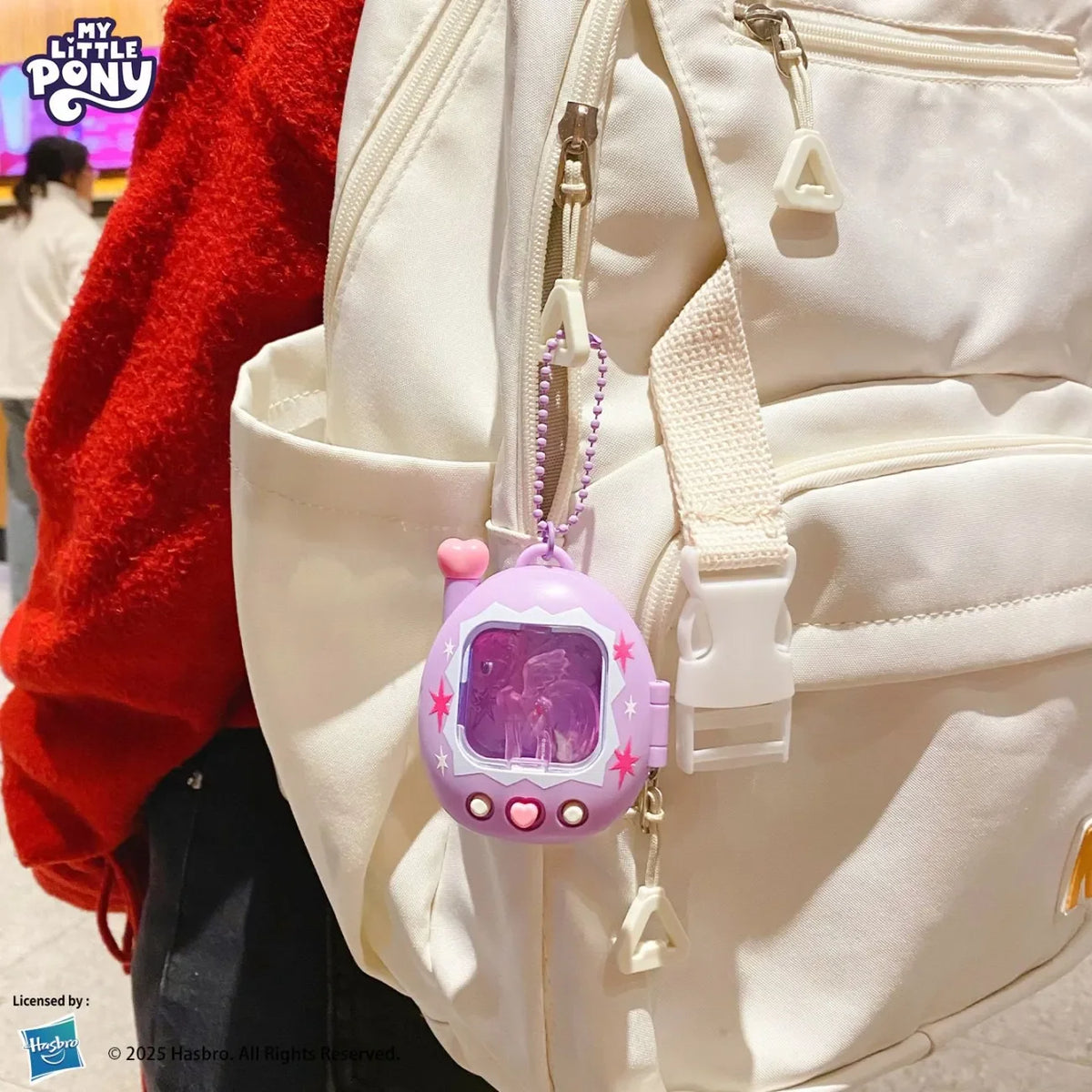 My Little Pony Glowing Electronic Pet Keychain - Cute Light-Up Bag Pendant with Lock Buckle and Collectible Charm