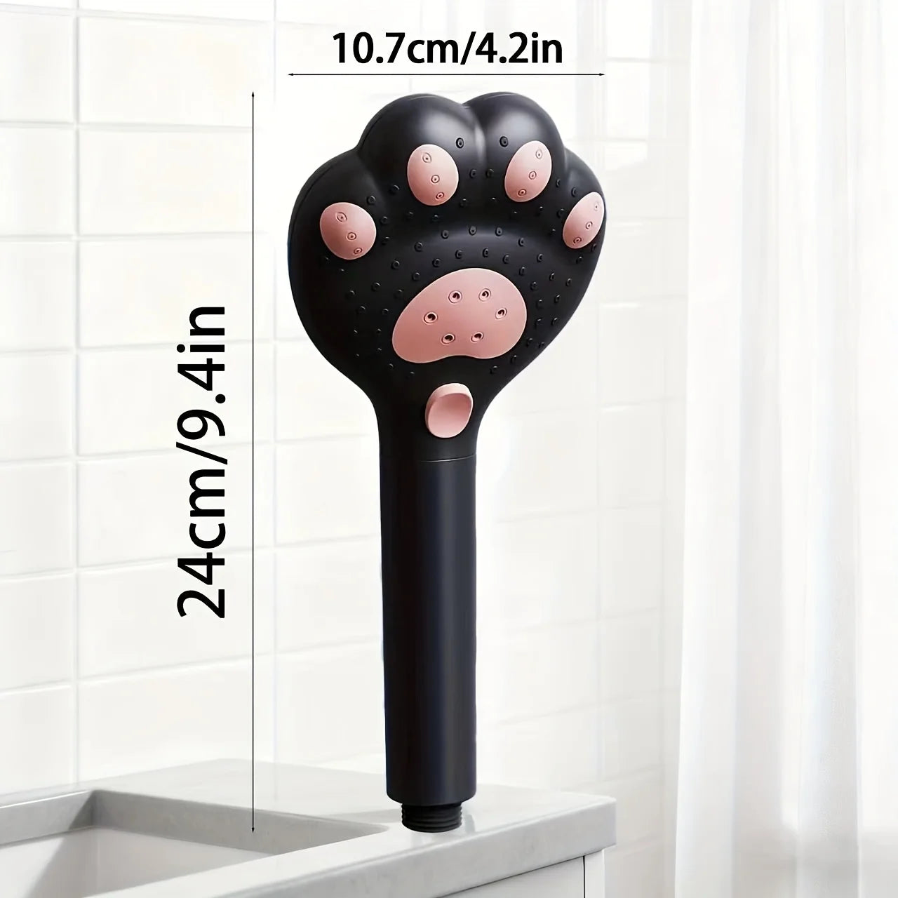 High Pressure Cat Paw Shower Head - 3-Mode Adjustable Filter Water-Saving Bathroom Faucet
