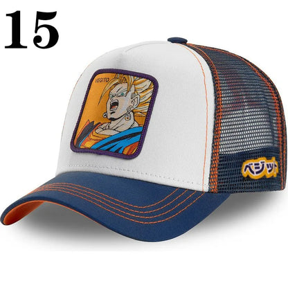 Dragon Ball Anime Baseball Cap - Goku Vegeta Buu Mesh Hip Hop Hat for Summer Casual Wear