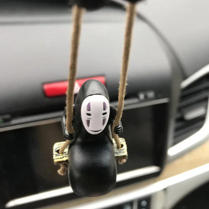 Cute Anime Car Ornaments: Faceless Male Car Pendant for Rearview Mirror - Birthday Gift Auto Decoration Accessories