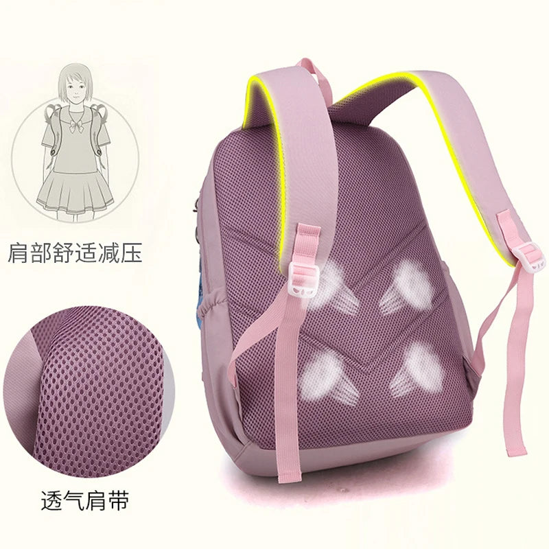 Pink Girl School Backpack – Ideal for Teenagers, Women, and Children – Primary and High School Bag, Class Backpack for Teens and Kids