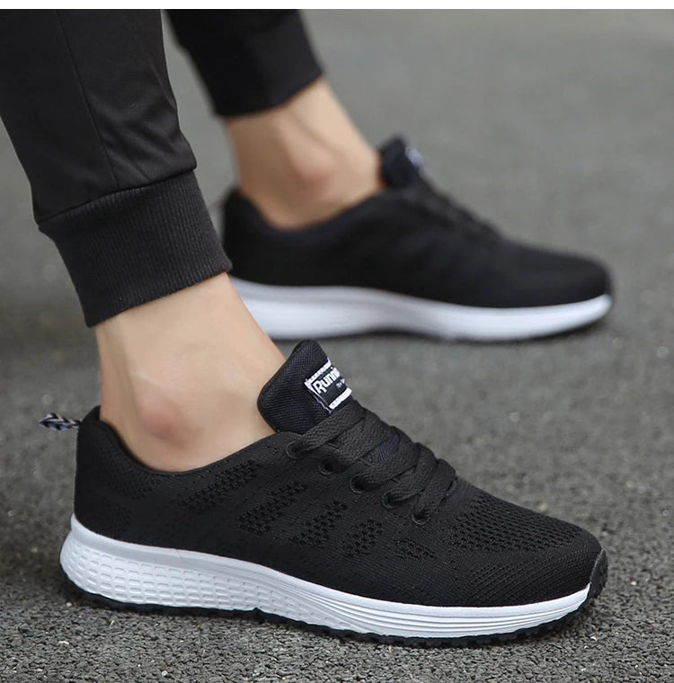Women's Lightweight Lace-Up Flats – Fashionable Round Toe Nurse Sneakers, Comfortable Walking Shoes, Plus Size Available
