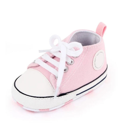 New Baby Shoes for Boys & Girls – Classic Canvas Casual Sneakers, Soft Sole Non-Slip Toddler Walkers D2486