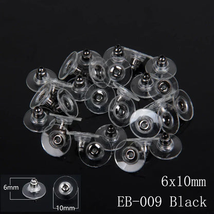 50–2000PCS Soft Silicone Earring Back Stoppers – Clear Rubber Stud Earring Safety Backs, DIY Jewelry Findings Accessories for Secure Fit