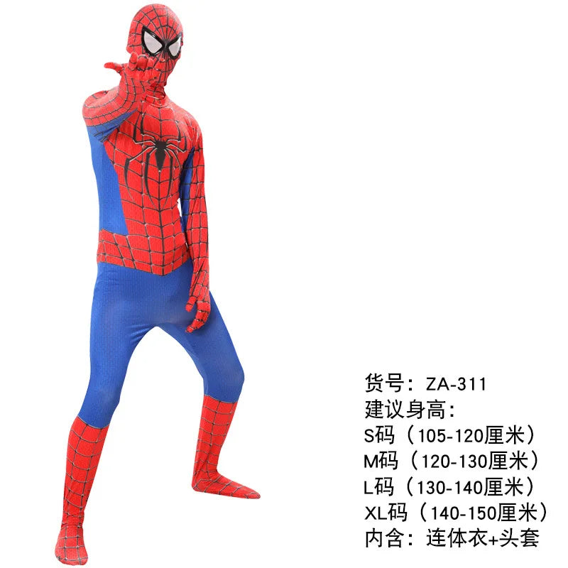 Men's Amazing Spiderman Cosplay Costume – Miles Morales Superhero Zentai Bodysuit Jumpsuit for Boys, Girls, Halloween & Christmas