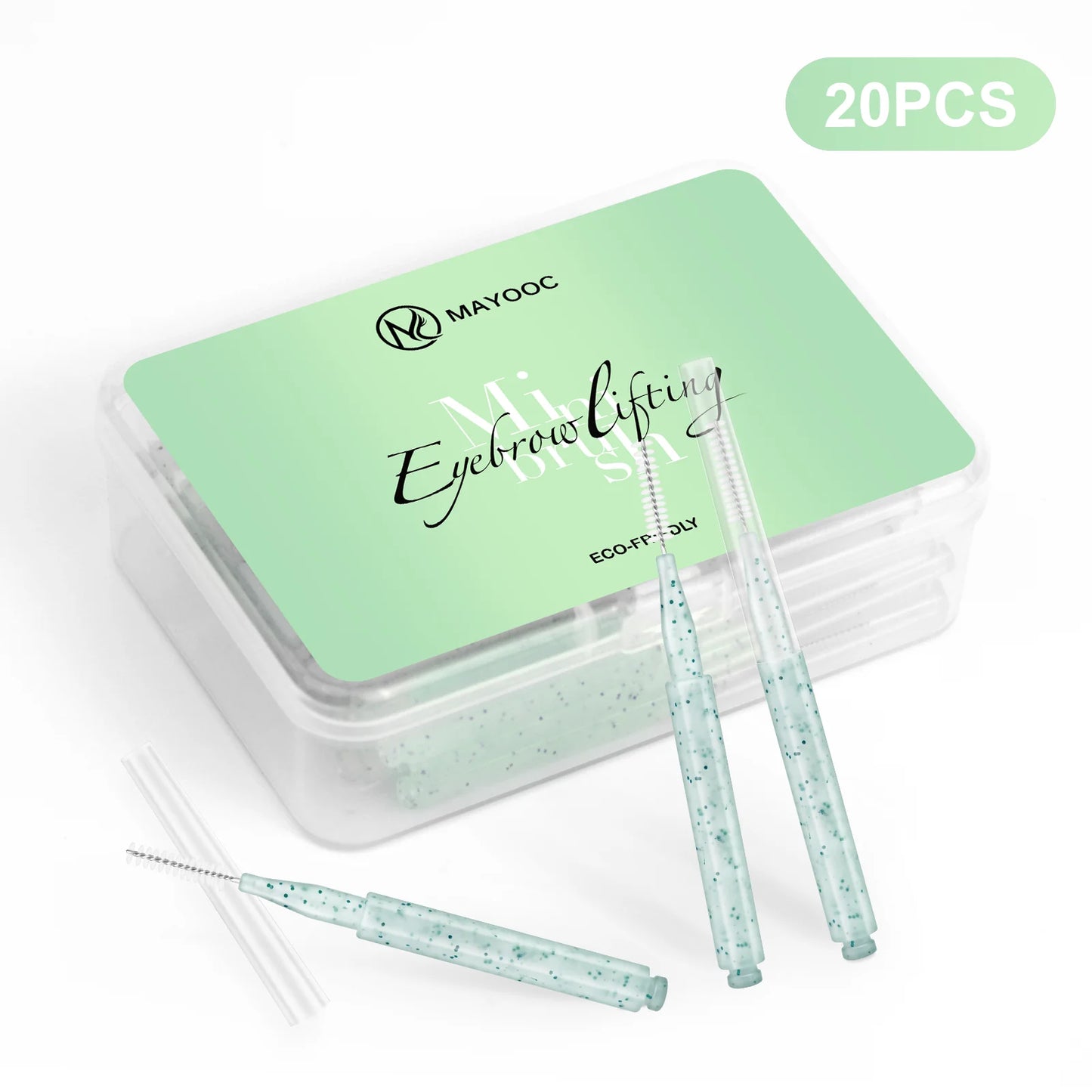 MAYOOC Mini Eyebrow Brush – Disposable Brow Lifting & Perm Brushes, Bendable Micro Eyelash Applicators Tools