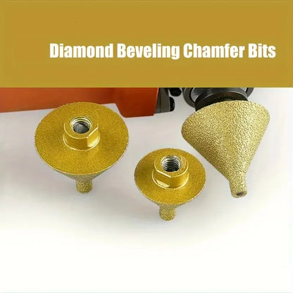 Diamond Chamfer Core Drill Bit - M10 M14 Enlarged Hole Beveling Grinding Tool for Granite, Marble, Tile & Stone Cutting
