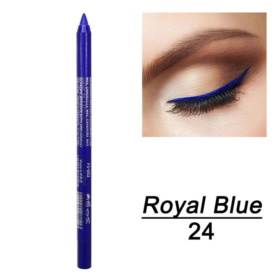 14 Color Metallic Eyeliner Pen – High Pigmented, Pearly Shimmer, Smokey & Punk Style, Long-Lasting & Waterproof
