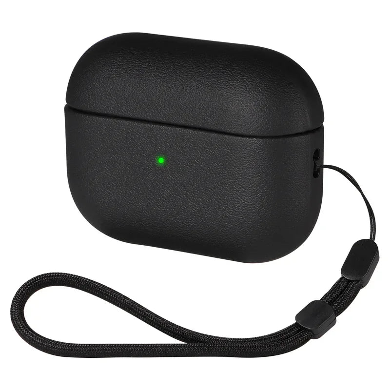 Leather Grain Case for AirPods Pro 2, AirPods 3 & 4 — Protective Cover for Apple Bluetooth Earphones