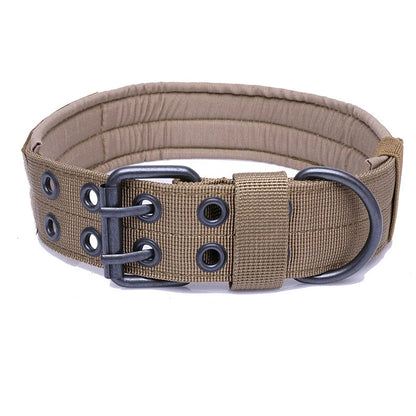 Adjustable Reflective Nylon Dog Collar – Heavy Duty Tactical Training Collar for German Shepherds