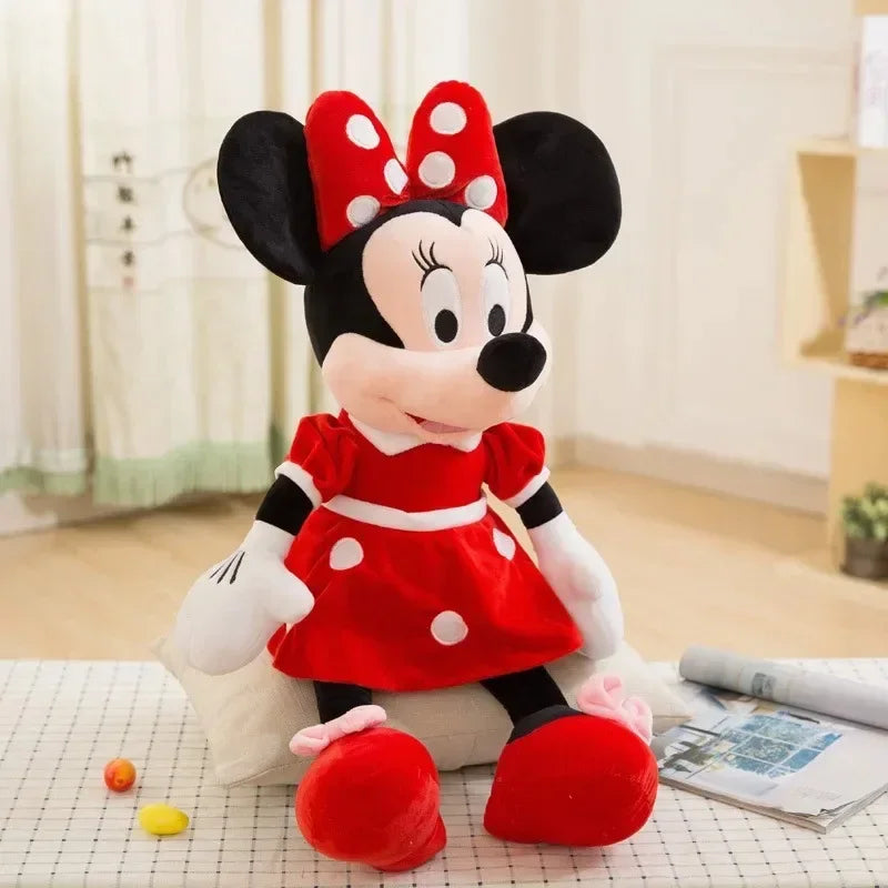 Disney Mickey & Minnie 35cm Plush Toy Cute Couple Red Pink Gift for Kids