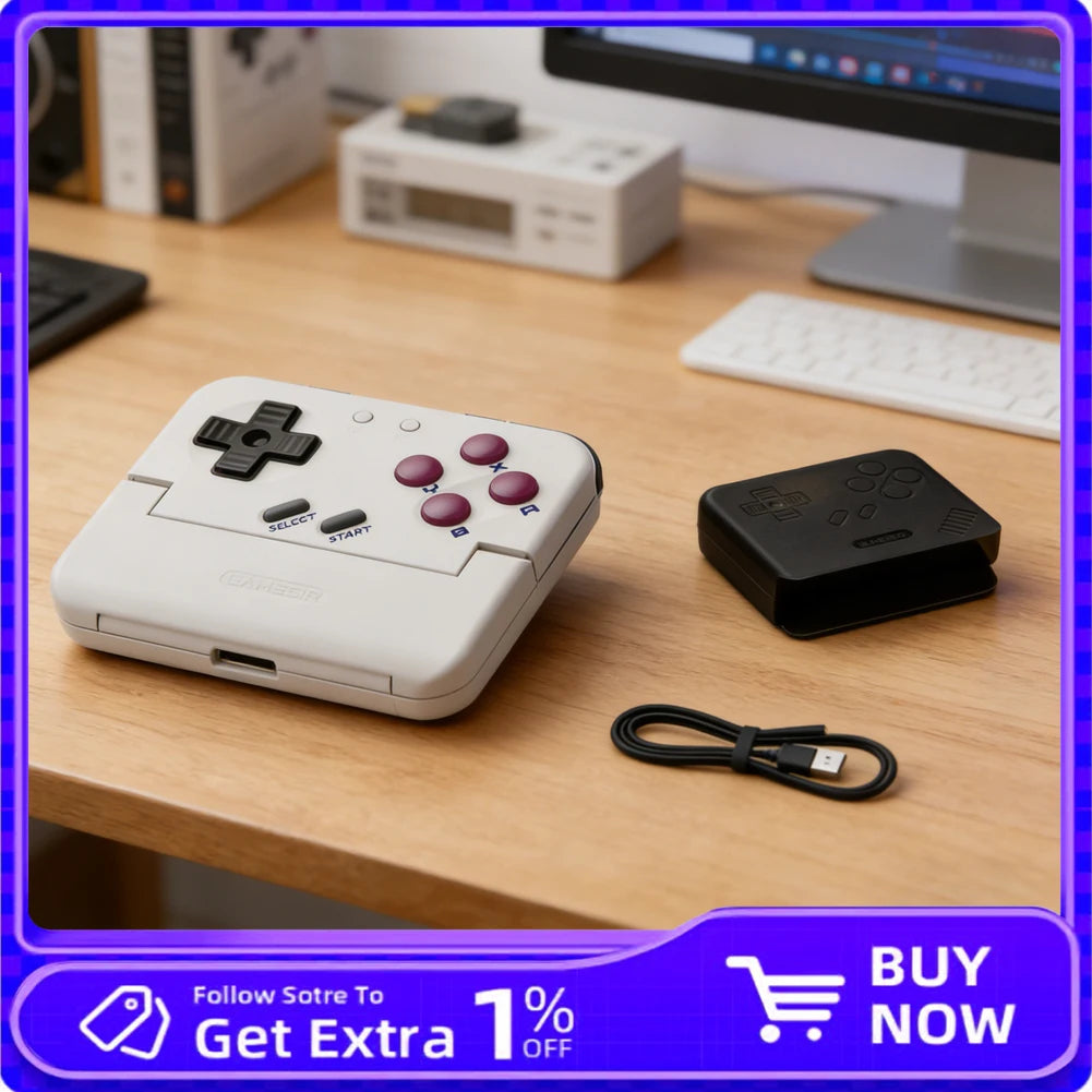 Retro Mini Taco Bluetooth Game Controller for Android & iOS – Wireless NES Arcade Emulator Gaming Pad