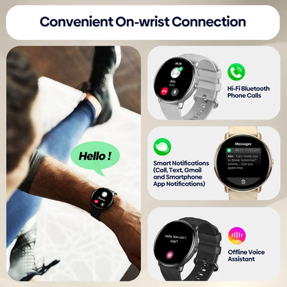 Zeblaze GTR 3 Pro Smartwatch — AMOLED Display Fitness Watch with Call Function, 316L Stainless Steel for Men & Women