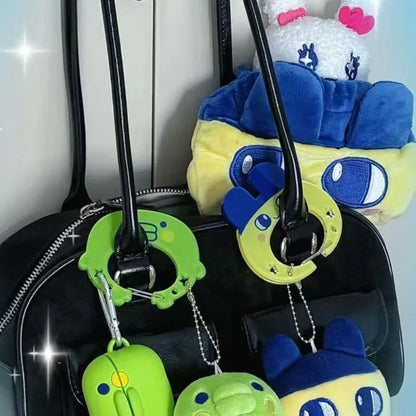Kawaii Tamagotchi Acrylic Keychain – Kuchipatchi & Mimitchi Cartoon Bag Charm and Access Card Holder