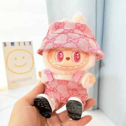 Anime Labubu Doll Clothes — Fashion Overalls for Labubu Idol V1/V2, 15/17cm Plush Doll Clothing Accessories, In Stock