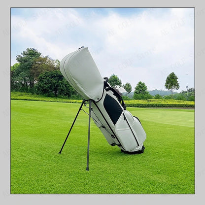 PLAYEAGLE Golf Stand Bag — Lightweight PU Leather Golf Bag with Stand, Multifunctional Golf Rack Bag for Men
