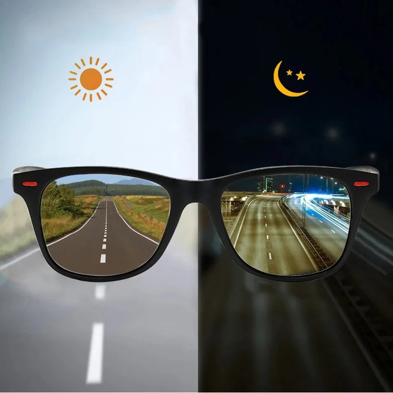 Night Vision Polarized Sunglasses – PC Frame Day & Night Driving Glasses for Men, Outdoor Sports