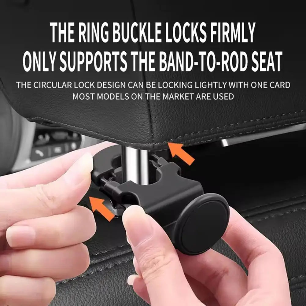 Universal Car Headrest Hooks — Heavy-Duty Back Seat Organizer & Multi-Function Interior Storage Holder