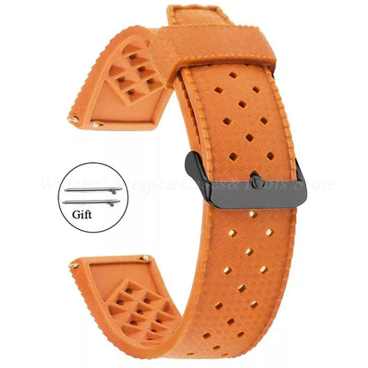 Premium Tropic Silicone Watch Strap – 20mm & 22mm Quick Release Waterproof Rubber Bracelet for Seiko, Oris & Omega