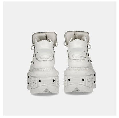2024 Gothic Platform Shoes - Heavy Metal Punk, Height-Increasing Leather, Millennium Hot Girl Asian Culture Style