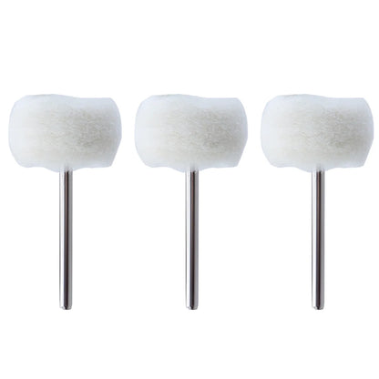 1-10pcs Mini 3mm Felt Polishing Brush – Sanding & Grinding Heads for Dremel Rotary Tool Jade Buffing