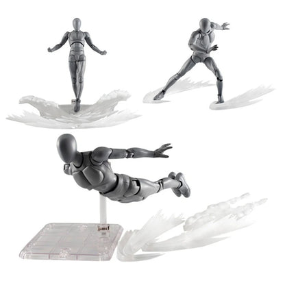 Ice & Whirlwind Flame Special Effects Scene — Luffy, Ace & Bakugou Action Figure Display Toys