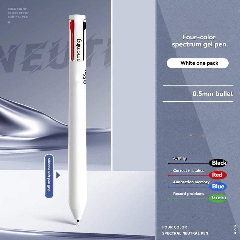 4-in-1 Four-Color Gel Pen - Multifunctional Memory Pen for Note-Taking & Everyday Writing