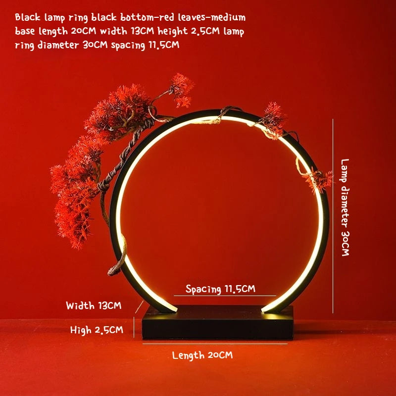 LED Light Ring Ornament – Photography Ambient Light Display Stand, Creative Desktop Home Decoration