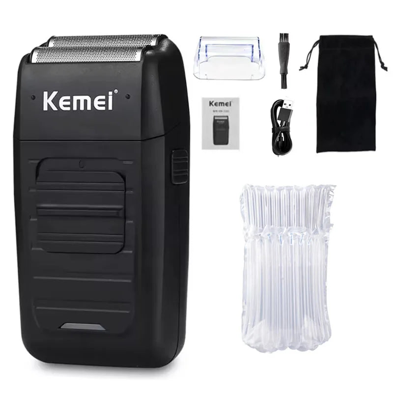Kemei Professional Hair Clipper Kit – KM-2296, KM-2299, KM-1102 Electric Shaver & Cordless Trimmer for Men’s Hair Cutting
