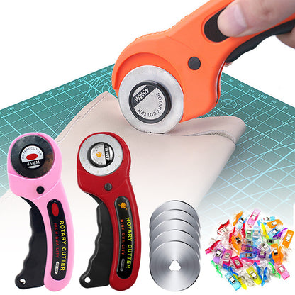 45mm Rotary Cutter Set – Ergonomic Leather & Fabric Cutting Tool for DIY Sewing, Quilting & Craft Projects