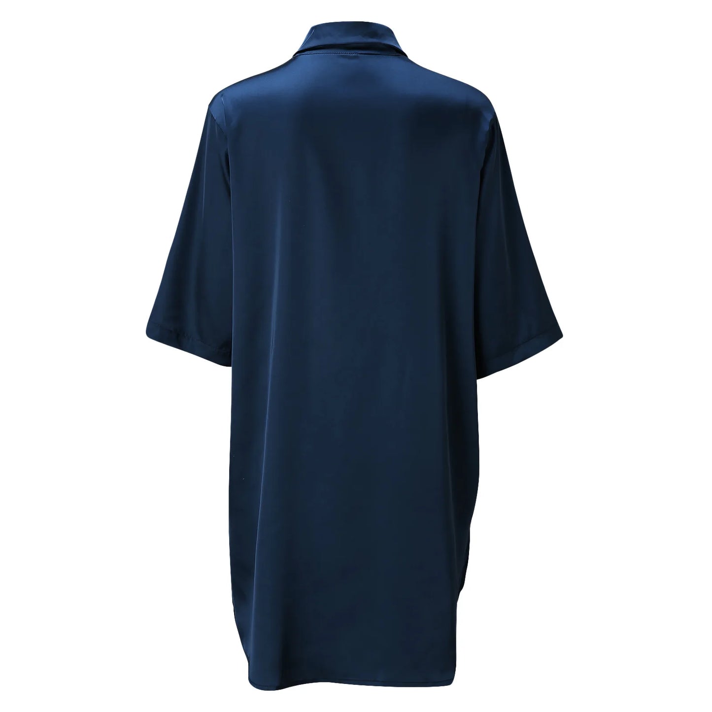 Women’s Silky Soft Long Sleeve Pajamas – Solid Color Sexy Nightshirt, Comfortable Home Sleepwear