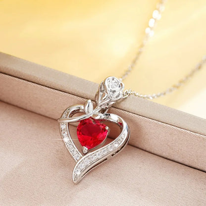 Heart Pendant Necklace - Elegant Hollow Design Jewelry Gift for Mother’s Day, Best Friends & Special Occasions