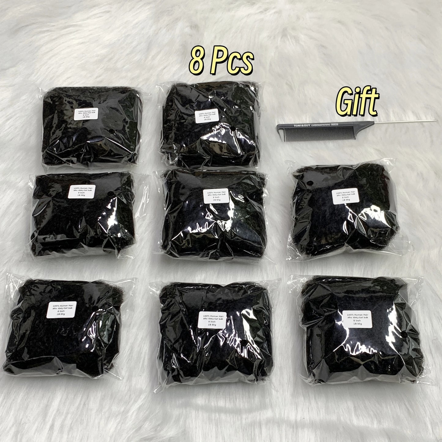 1Pc 30g Brazilian Afro Kinky Curly Remy Human Hair Bulk — No Weft Braiding Extensions for Locs & Braids