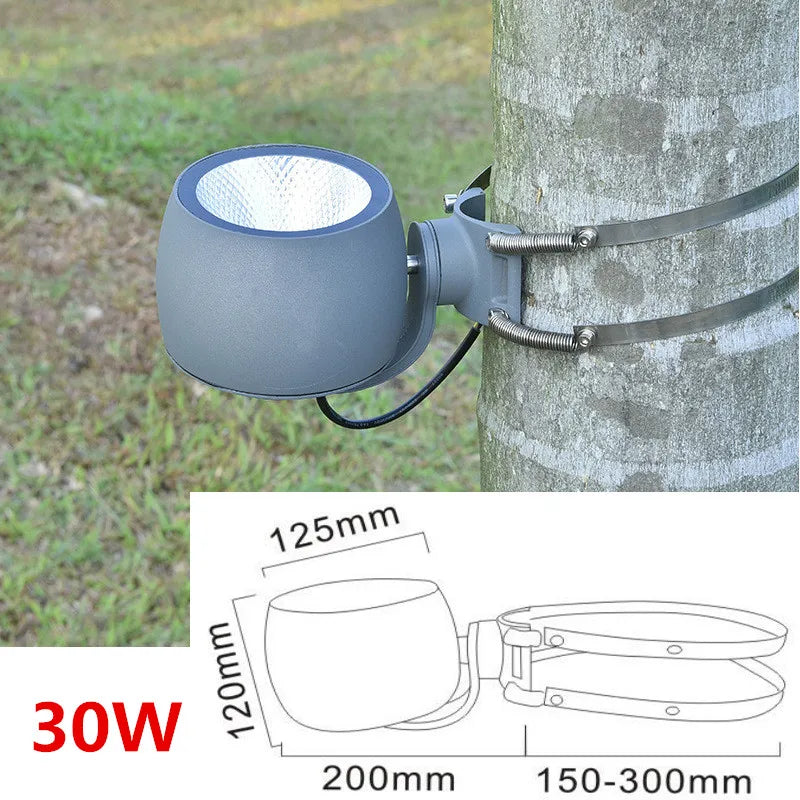 COB LED Garden Spotlight - 10W 20W 30W Outdoor Landscape Path & Yard Lighting