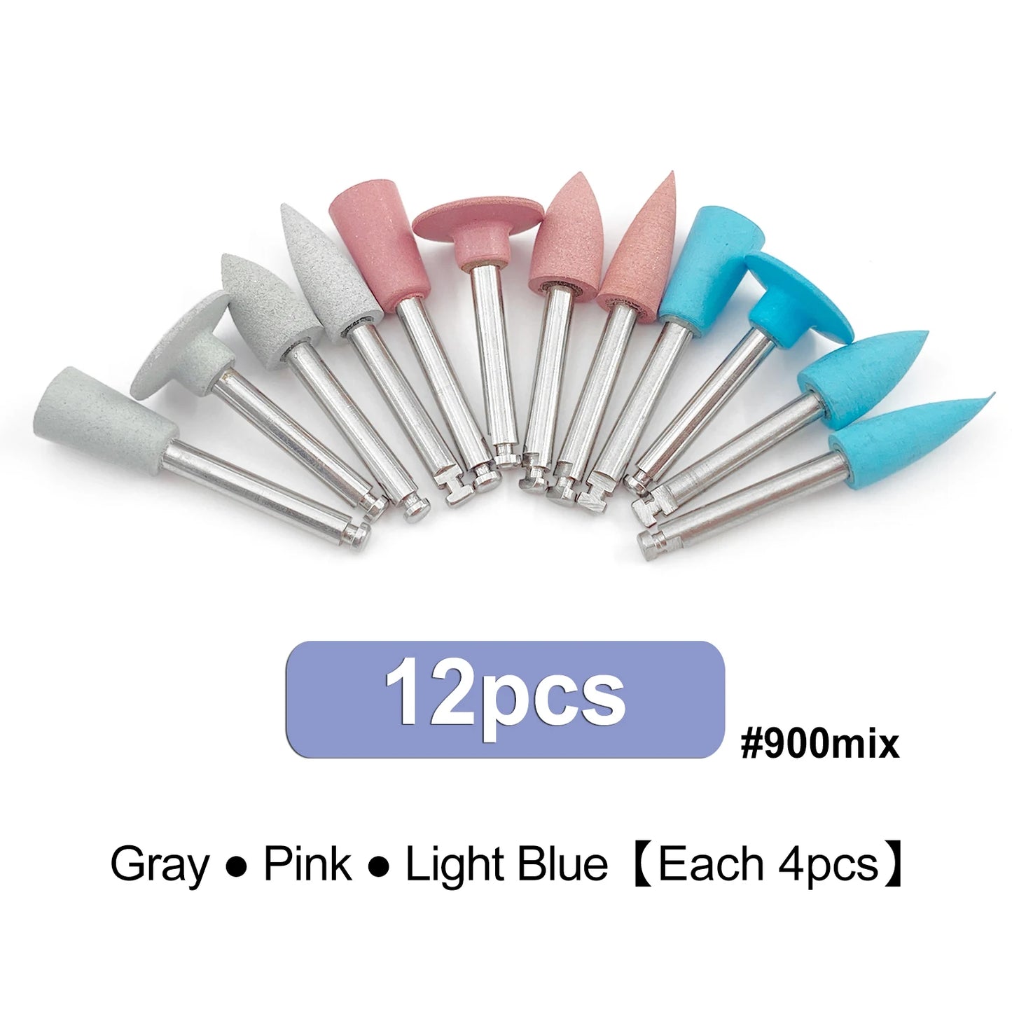 WELLCK Dental Silicone Grinding Heads – 12/10pcs Teeth Polisher for Low-Speed Dental Tools & Lab Use