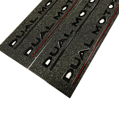 DUAL MOTOR Emblem for Tesla Model 3/Y/X/S — Chrome & Black/Red Trunk Badge Sticker, Car Styling