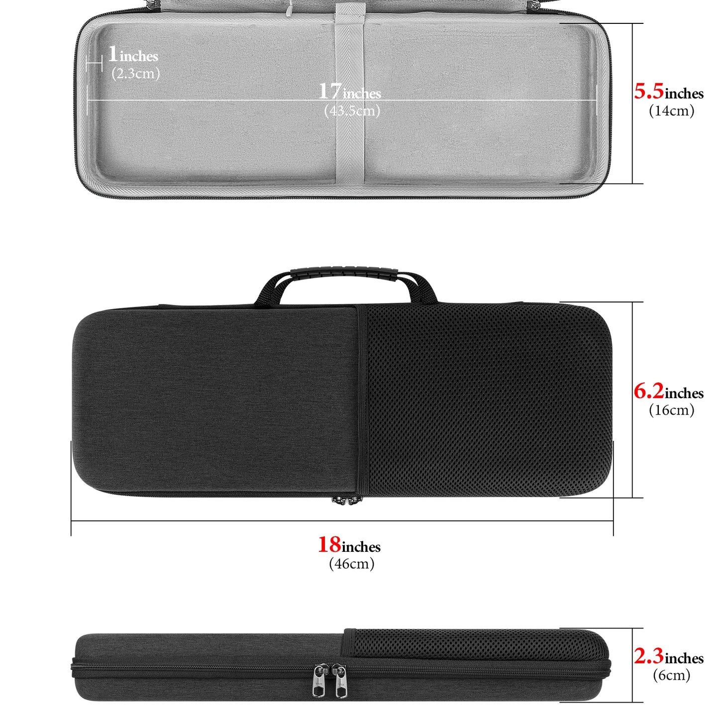Geekria Keyboard & Mouse Combo Carrying Case – Protective Travel Bag for Logitech MK955 Signature Slim Wireless Keyboard & K950 Replacement Case