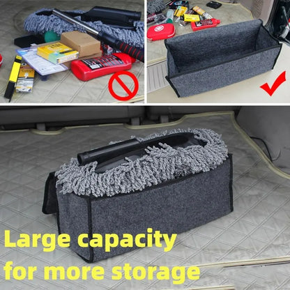 Large Anti-Slip Boot Storage Organizer: Car Trunk Soft Felt Bag for Tools & Accessories - Keep Your Items Secure!